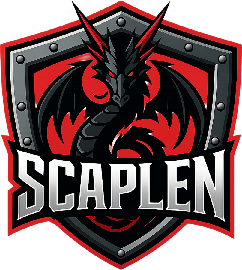 Scaplen dragon shield logo